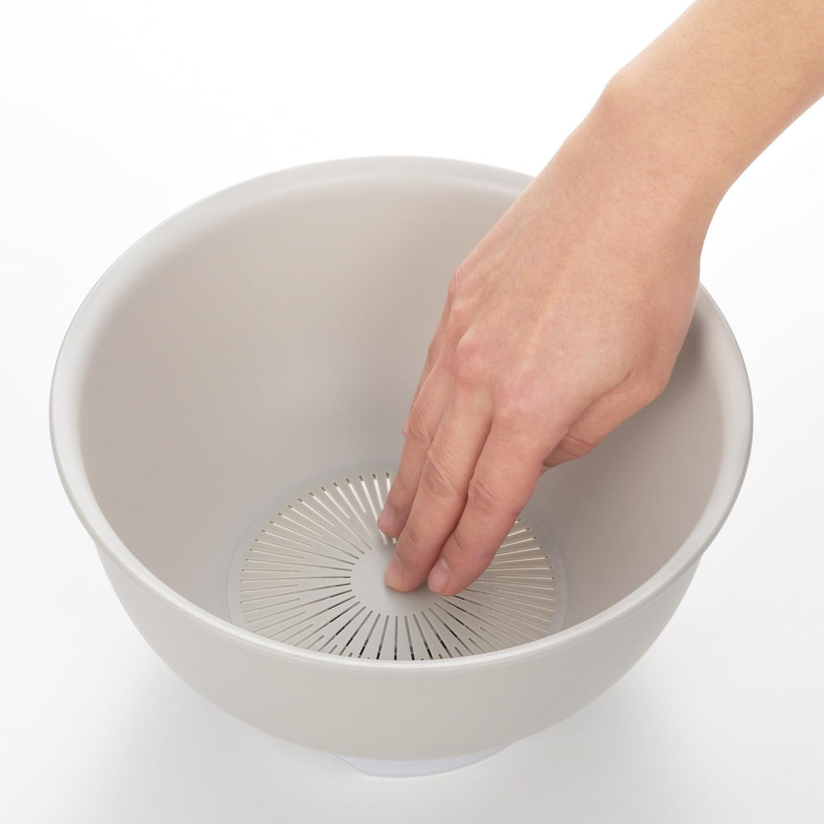 Akebono Sangyo Kome Kore! Easy Rice Washing and Draining Basin Made in Japan 2.6L