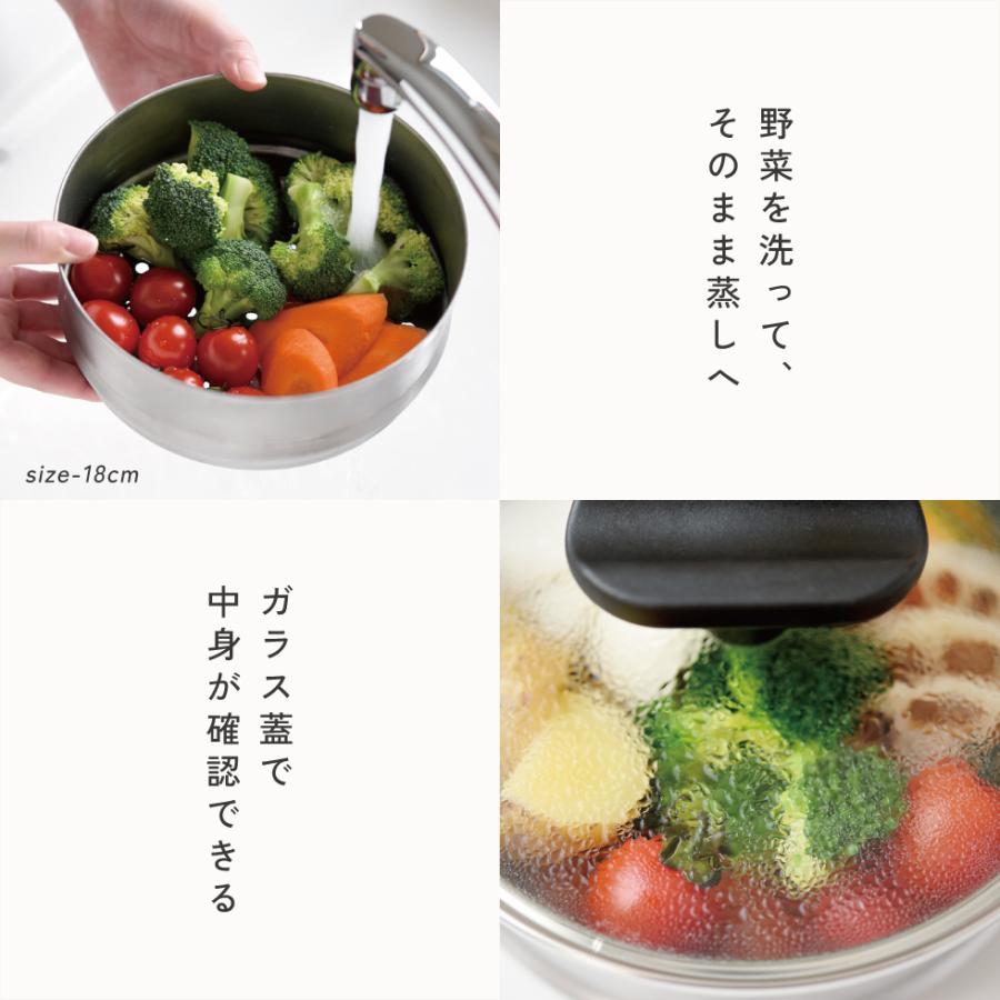 <8/17 New Product Release> Arnest Tsubame-Sanjo Stainless Steel Steamer + Yukihira Pot + Glass Lid 3-Piece Set, IH Compatible