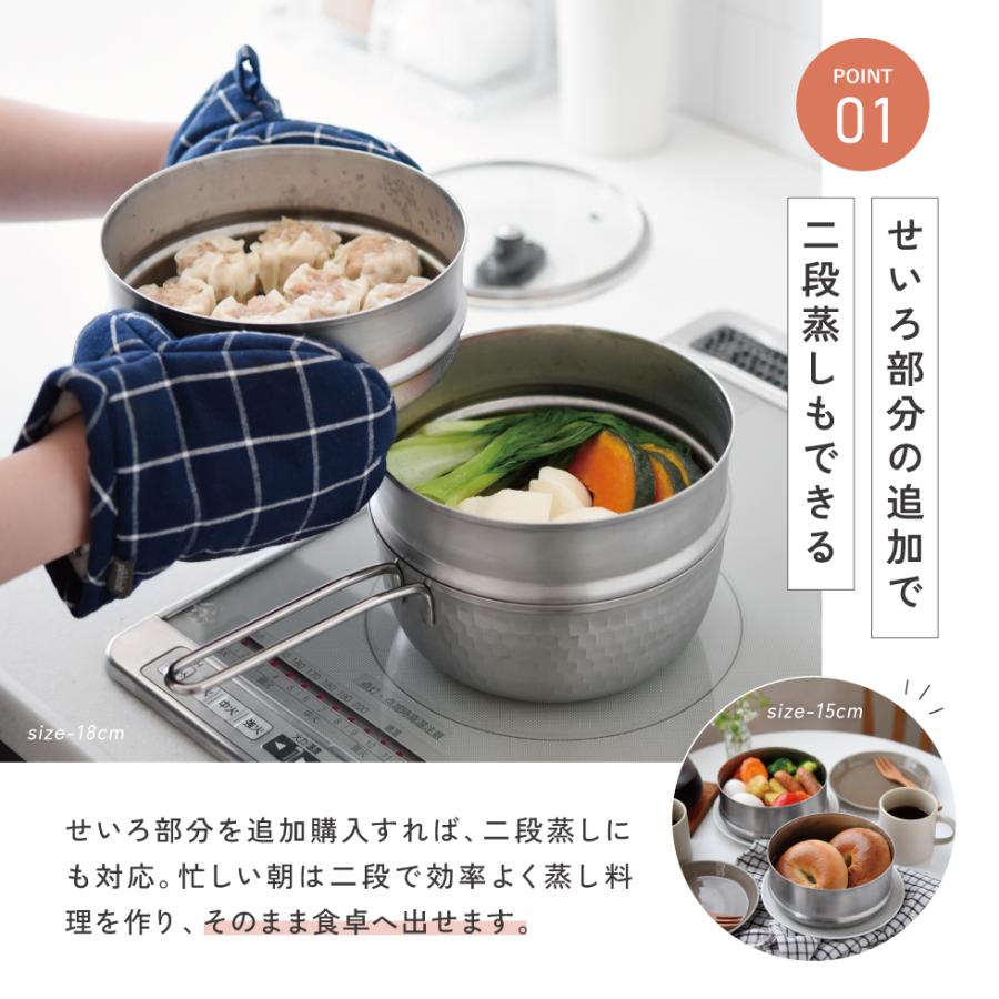 <8/17 New Product Release> Arnest Tsubame-Sanjo Stainless Steel Steamer + Yukihira Pot + Glass Lid 3-Piece Set, IH Compatible